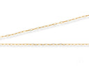 Delicate 18K yellow gold paperclip link chain in art gold jewelry