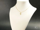 Golden Lady Pendant: 18k solid gold seahorse necklace