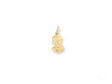 Textured 18k solid gold bust in Golden Lady Pendant art gold jewelry
