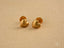 Matte gold heart-shaped stud earrings from Golden Love 18k gold heart jewelry collection