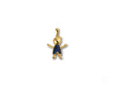 Golden Love Boy Pendant in 18k Solid Gold with Blue Sapphire Accents