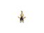 Gold boy-shaped pendant with blue sapphire accents, part of the Golden Love Pendant collection in 18k solid gold