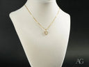18k solid gold heart-shaped pendant necklace in art gold jewelry