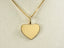 Polished 18k solid gold Golden Love Pendant on delicate art gold jewelry chain