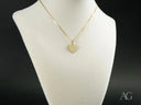 18k solid gold Golden Love Pendant with heart-shaped necklace