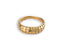 Golden Mesh Elegance Ring featuring an intricate pattern cutout design in a wide gold band