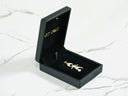 Golden Moments 18k gold CZ girl dancing pendant in velvet box