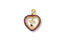 Alt text for Golden Passion pendant featuring a gold heart with ruby and clear stones and purple body stone