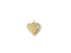 Gold heart-shaped pendant with paw print cutout, part of Golden Paws pet lovers jewelry