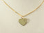 Art gold jewelry Golden Paws pet lovers pendant with gold heart and paw print cutout