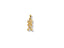 Gold-tone art gold jewelry boy charm with gemstones, part of the Golden Play Pendant collection