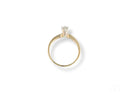 Golden Promise Engagement Ring with 18k gold accented band