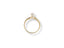 Golden Promise Engagement Ring featuring a gold solitaire diamond on an accented 18k gold band