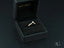 Golden Promise Engagement Ring featuring an 18k gold engagement accented band and solitaire diamond