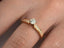 Golden Promise Engagement Ring with 18k gold engagement and accented pavé diamond band