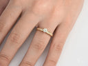Golden Promise Engagement Ring with 18k gold accented band