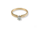 Golden Promise Engagement Ring in 18k gold with accented band