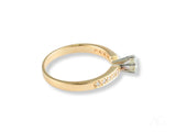 Golden Promise Engagement Ring in 18k gold with accented band
