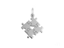 Golden puzzle pendant with silver four-piece autism awareness charm