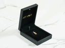 Golden Ruby Doll 18k solid gold red CZ pendant in black velvet box