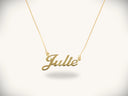 Golden Signature Necklace with personalized gold name design