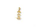 18k solid gold boy on skateboard pendant in Golden Skater design