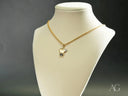 Golden Son Pendant: 18k solid gold necklace with gem-adorned boy pendant