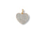 Elegant heart pendant in 18k solid gold with a diamond, part of art gold jewelry collection