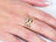 Golden Spectrum 18k 3-tone ring featuring gold and diamond pattern, elegance meets versatility