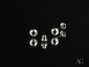 18K white gold 5mm ball earrings with silver backs
