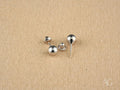 Golden Sphere: 18K White Gold 5mm Ball Earrings