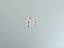 Silver ball drop earrings with reflections, part of Golden Sphere 18K White Gold jewelry