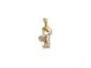 18k solid gold boy pendant with diamond-studded ball, Golden Treasure