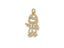 Gold and white gold boy-shaped pendant with diamonds, part of the Golden Treasures Pendant collection, crafted in 18k solid gold art gold jewelry