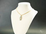 Golden Treasures Pendant: 18k Solid Gold Boy Necklace