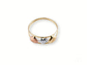 Golden Trio 18k hearts ring in three gold tones