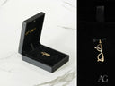 Golden Vision pendant: art gold jewelry glasses charm in black velvet box