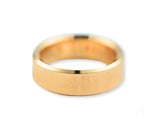 Golden Whisper wedding band in art gold jewelry with brushed finish