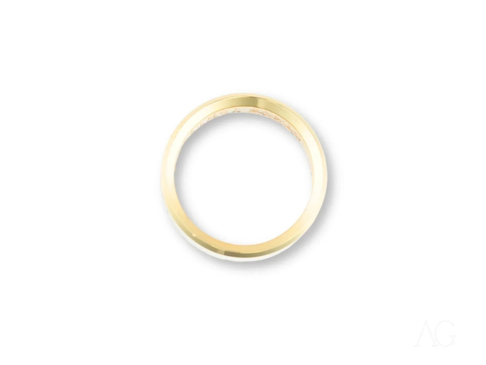 Golden Whisper thin polished gold wedding band in classic fit