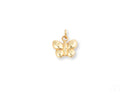 Golden Wings butterfly pendant with gold and diamond charm