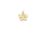 Golden Wings butterfly pendant with gold and diamond charm