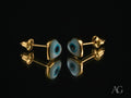 Guardian Love: 18k Gold Heart Evil Eye Earrings