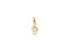 Gold treble clef pendant with clear gemstones from the Harmonic Elegance Pendant art gold jewelry collection