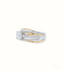 Harmonious 18k white gold 1ct diamond two-tone engagement ring