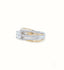 Two-tone 18k white gold and yellow gold engagement ring with 1ct diamond art jewelry
