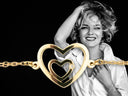18k yellow gold heart bracelet with diamond from hhhh collection