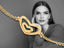 Gold heart-shaped pendant with diamond on 18k yellow gold chain from HHHH Collection