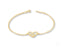 18k yellow gold gold heart bracelet with diamond charm from 4H’s Collection