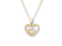 14K yellow gold heart diamond pendant from 4H’s Collection