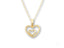 Gold necklace with radiant heart diamond pendant from 4H’s Collection in 14k yellow gold